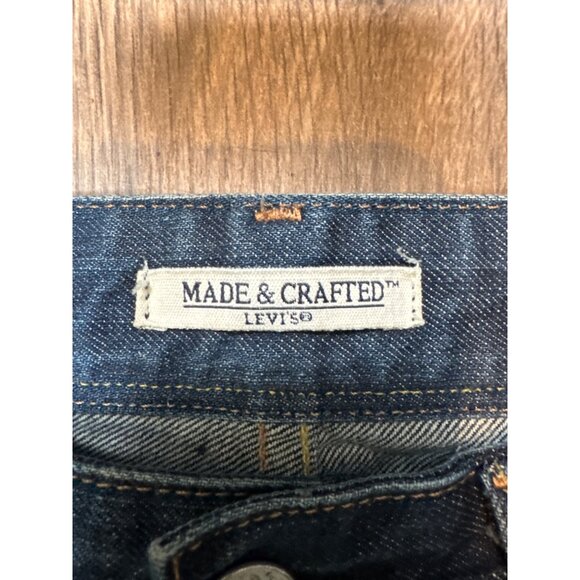 Levis Made & Crafted Mens Ruler Straight Jeans W29 Bovine Leather Patch Button F - Picture 2 of 14